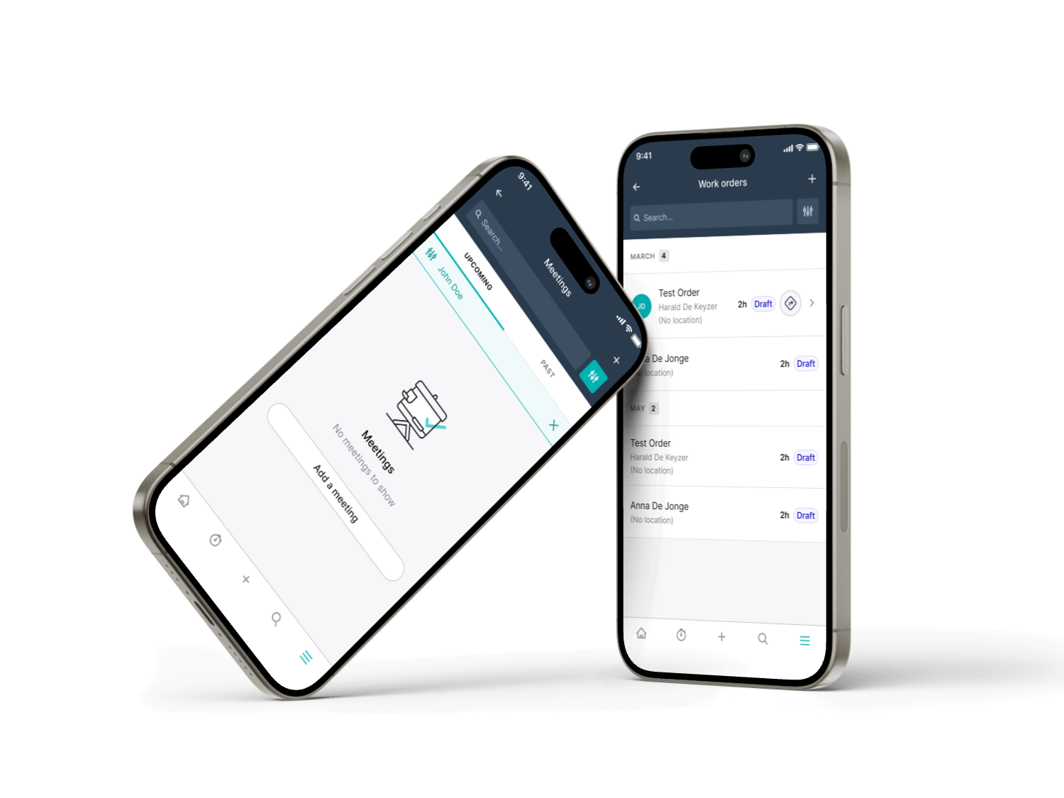 Teamleader mobile app interface