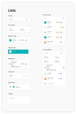 Teamleader UI components